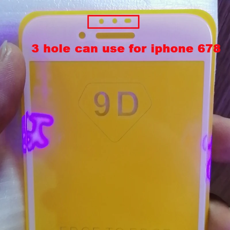 Sinzean 100pcs 9D Universal Tempered Glass For IPHONE 6/7/8 Full Cover Glue 678 Plus Screen Protector | Мобильные телефоны и