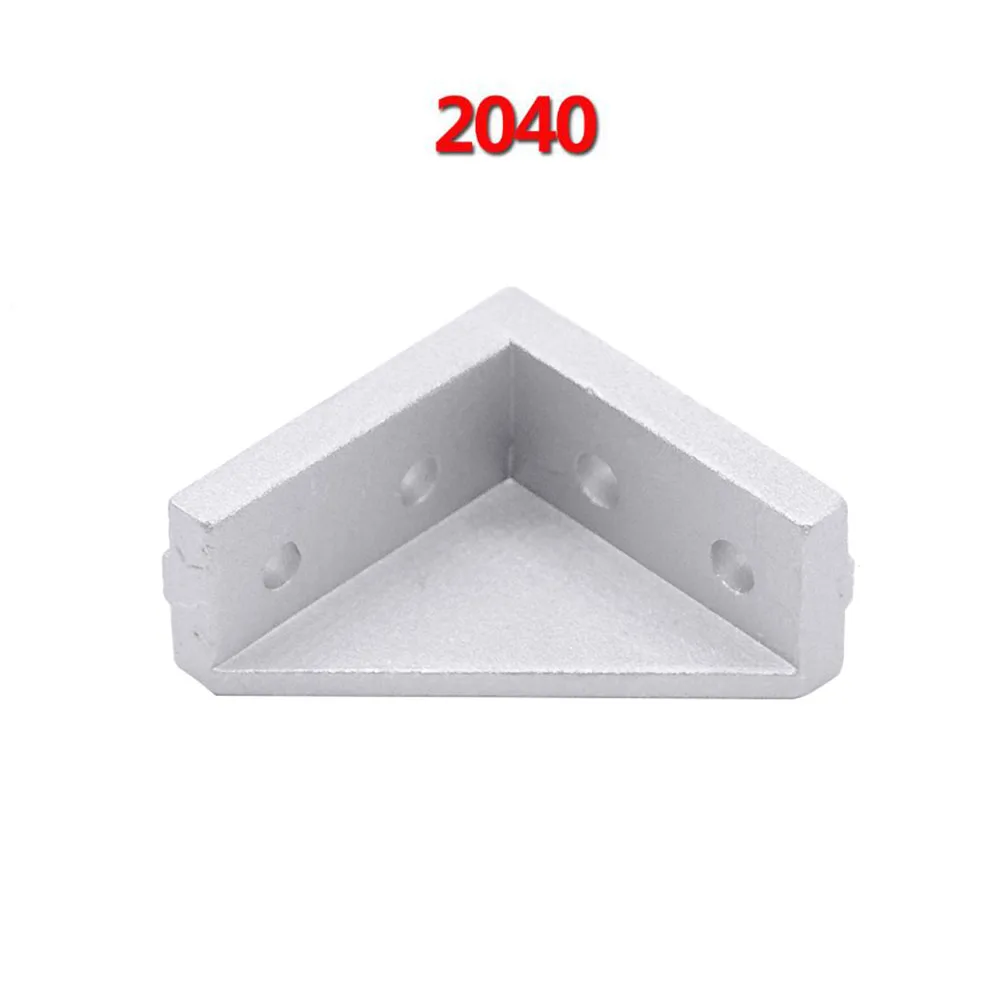 

5pcs/lot 2040 Corner Fitting Angle Aluminum 20 x 40 L Connector Bracket Fastener Match Use 2040 Industrial Aluminum Profile