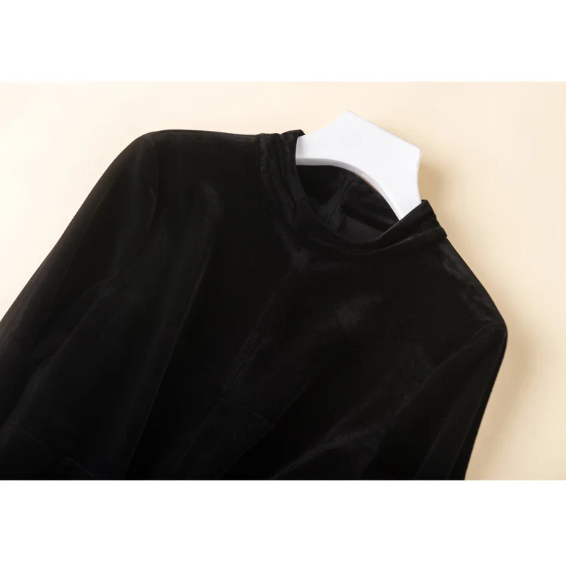 Женское бархатное платье в стиле ретро длинное приталенное платье-трапеция с