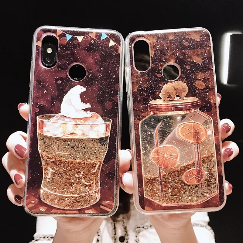 Роскошный чехол с сыпучим песком для xiaomi mi 8 9 9se A1 5X A2 6X mix 2S redmi note 4X 5 7 задняя крышка