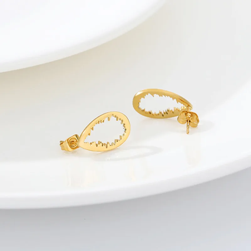 Серьги для девочек простые серьги из стали розового золота с минимальным