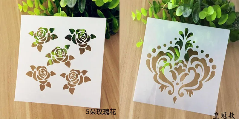 Фиолетовый Трафарет Bullet Journal ажурный шаблон для рисования торт спрей Напечатанный Шаблон декоративный кружевной трафарет Граффити Шаблон многоразовый - Цвет: Фиолетовый