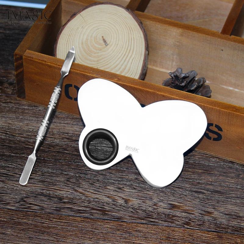 Профессиональная Палетка из нержавеющей стали для макияжа лопатка Бабочка тени