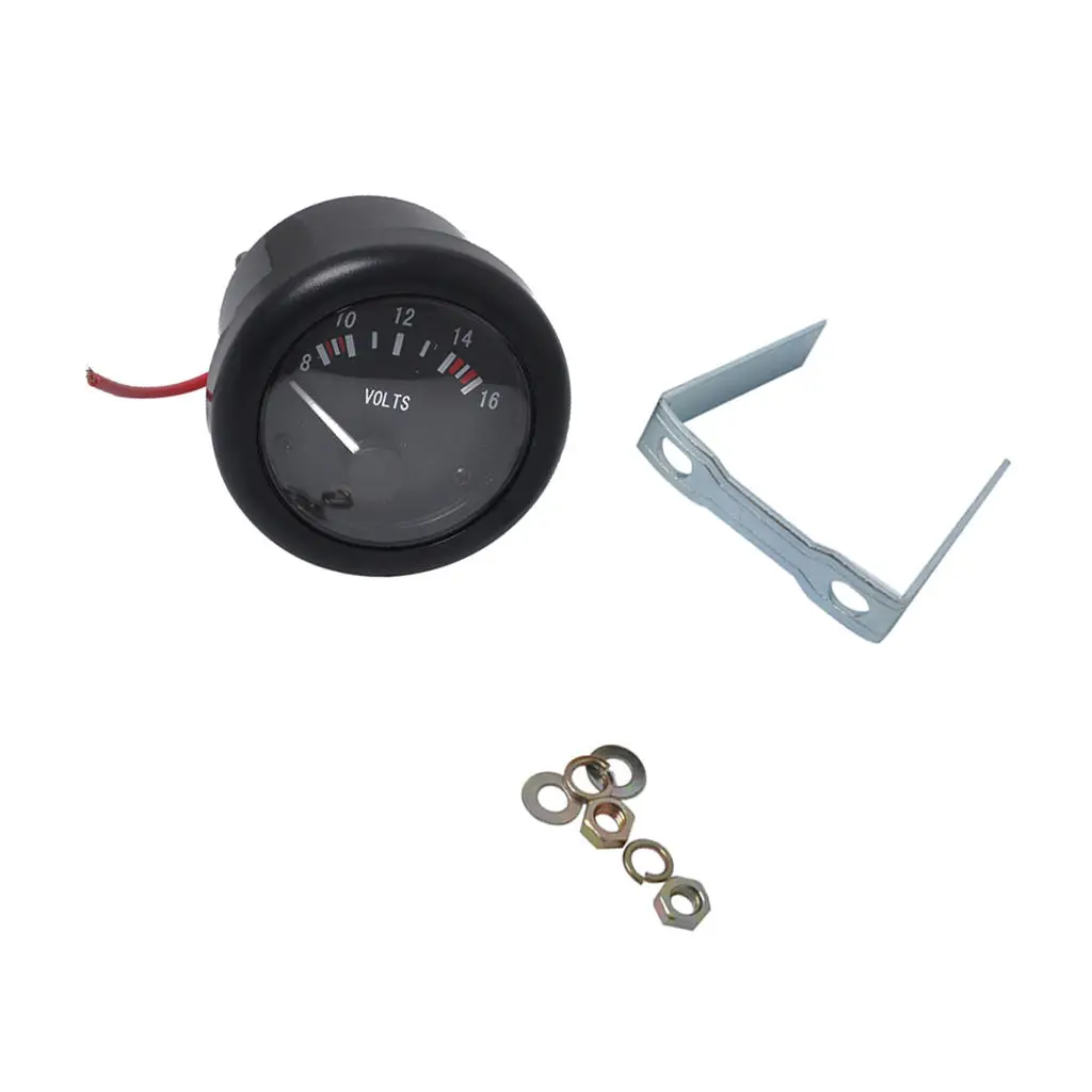 

2'' 52mm Mechanical Car Boat Volt Voltmeter Voltage Gauge Meter LED 8-16V
