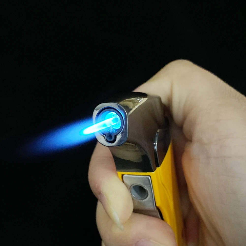 COHIBA зажигалка для сигар Jet Flame портативный бутановый фонарь с дырочками мини