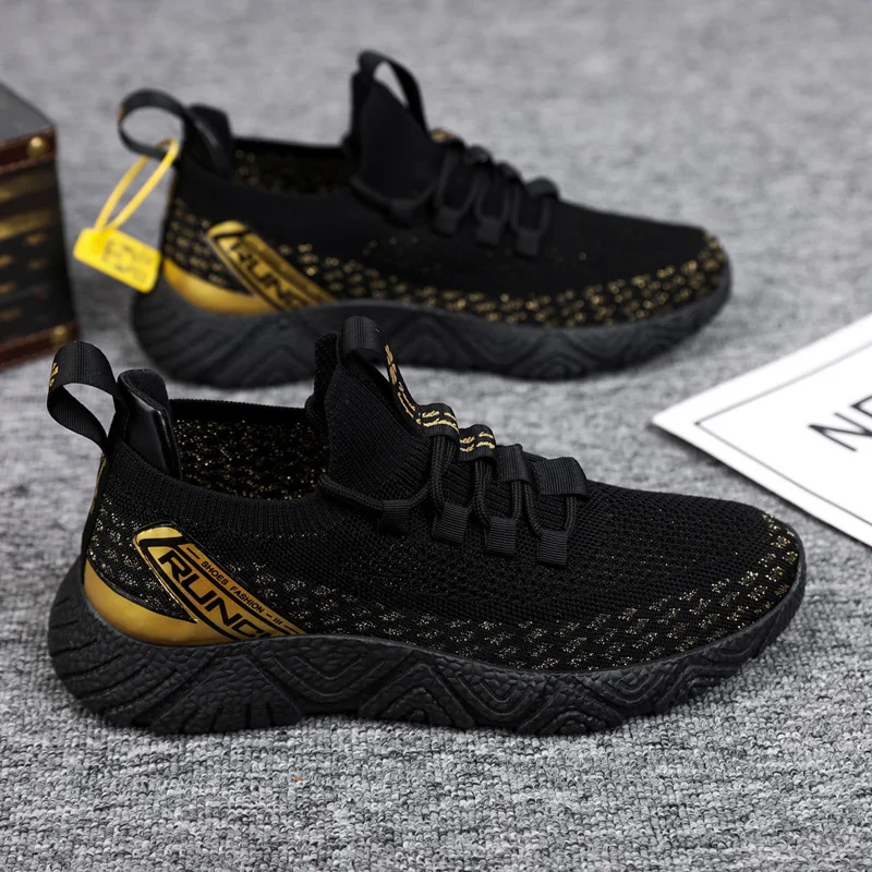 

Повседневные мужские туфли, сетчатые, износостойкие, с мягкой подошвой, низкие, плоская подошва, вязаные, 39-44