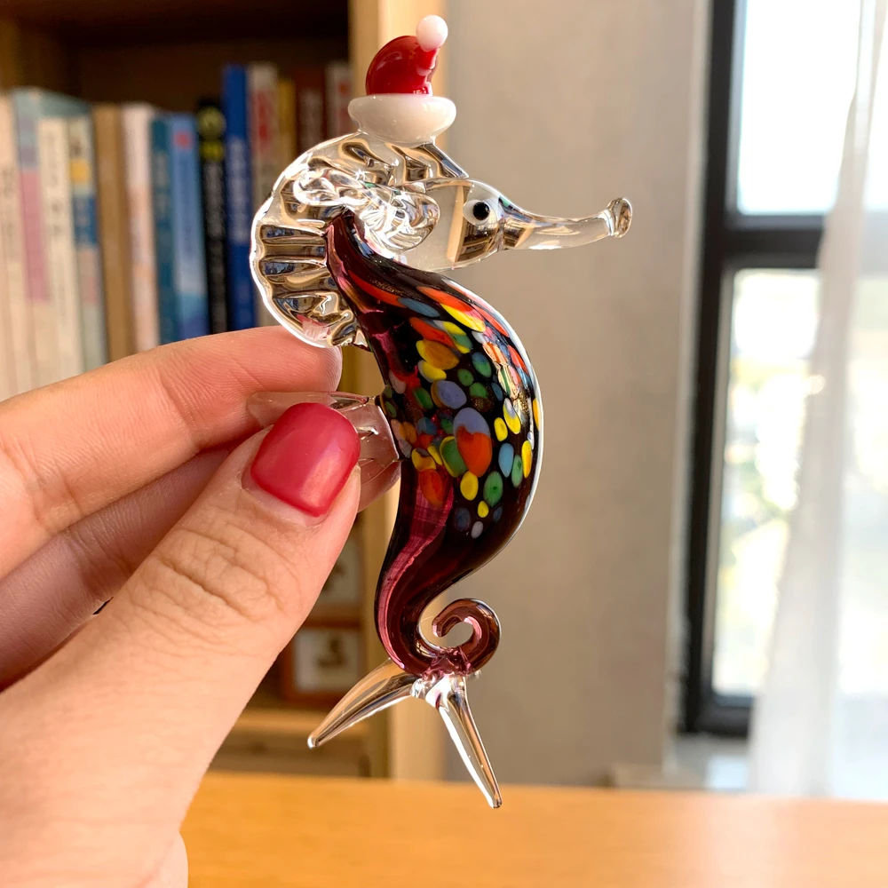 Красочные Хрустальные Фигурки морских животных гиппокамп миниатюрные