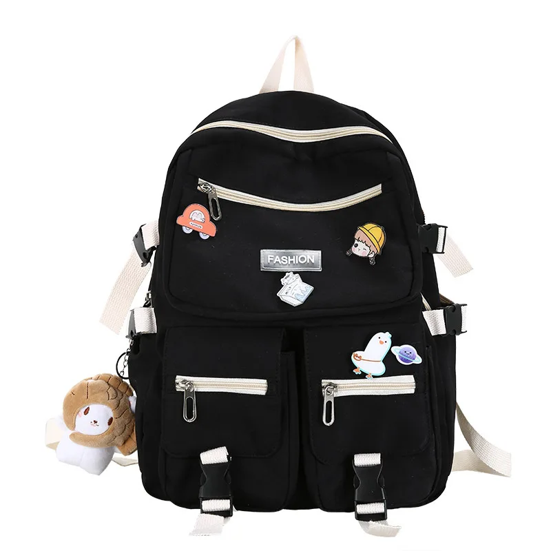 

Рюкзак в новом стиле, удобный простой уличный дорожный ранец, вместительная школьная сумка для учеников Старшей школы, Женская нейлоновая с...