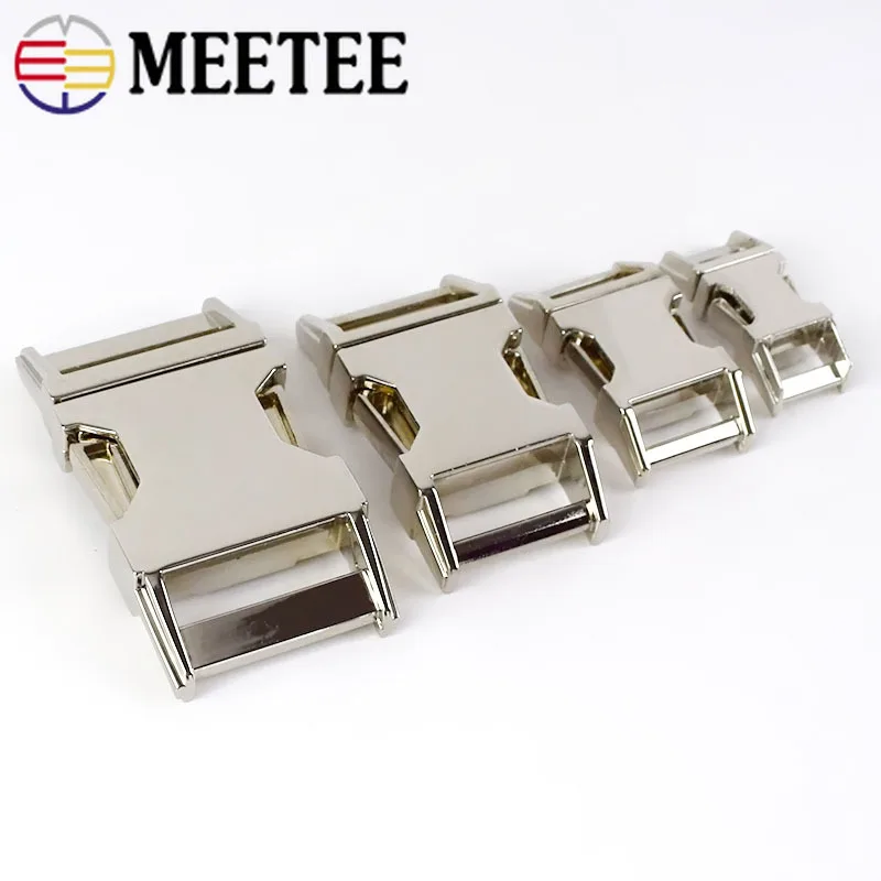 Meetee 2 шт. 10/15/20/25 мм металлический быстро сторонний релиз изогнутой пряжкой