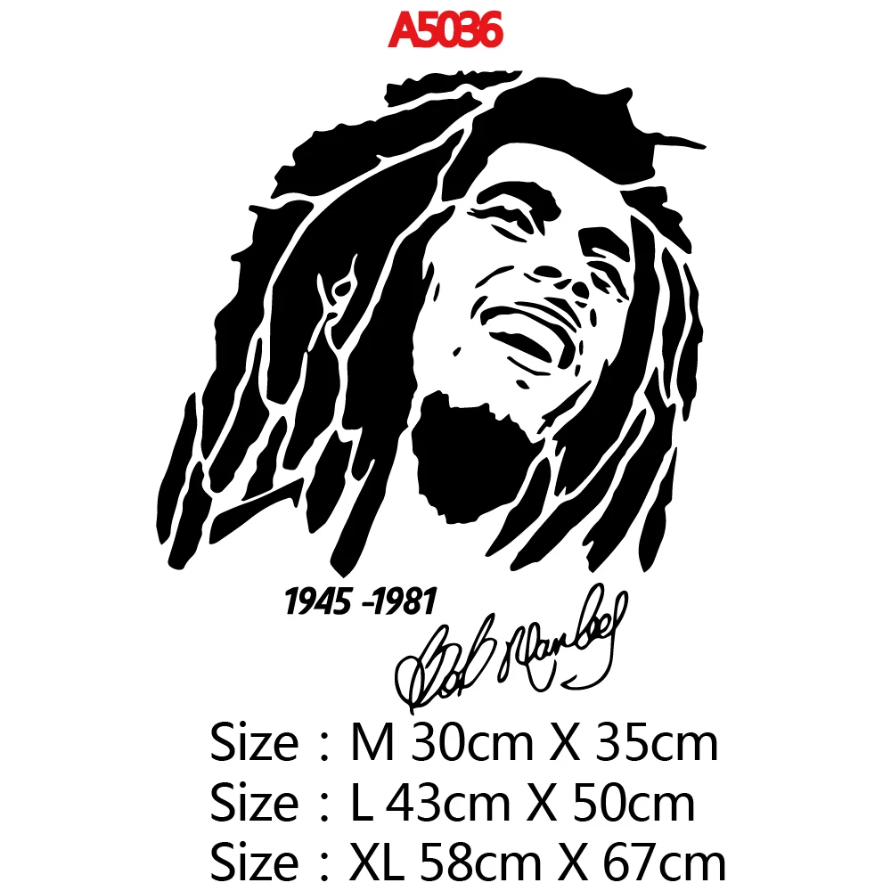 Прямая поставка Боб Марли самоклеящаяся виниловая настенная наклейка настенные
