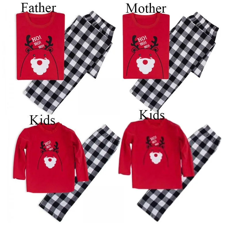 Рождественская семейная одежда Рождественский семейный пижамный комплект из