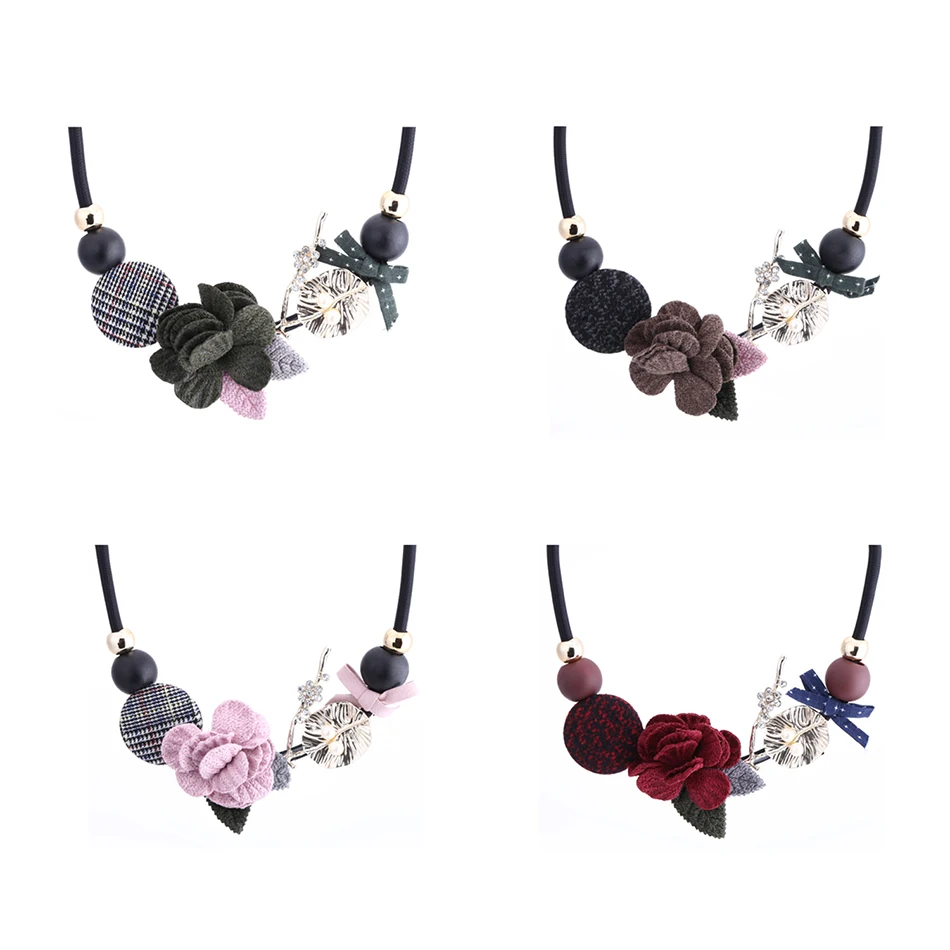 Модные подвески и ожерелья Match-Right в виде цветов массивное ожерелье с бантом для
