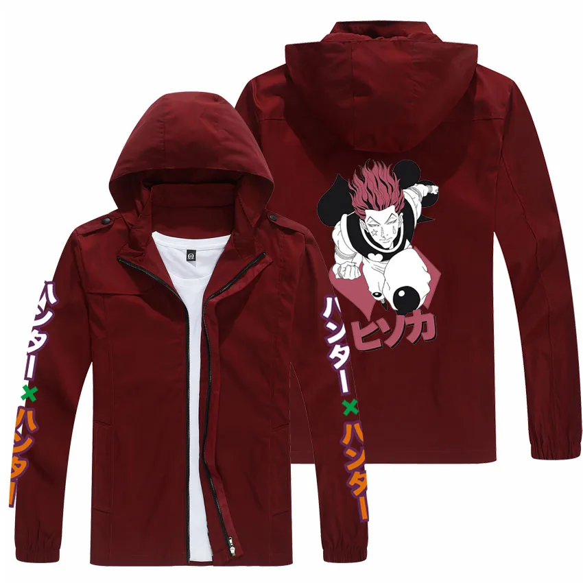 

Spring And Autumn New Anime Character Printed Men's Jacket Street Hip Hop Men's Windbreaker Casual Jogging Zipper Hooded Jacket