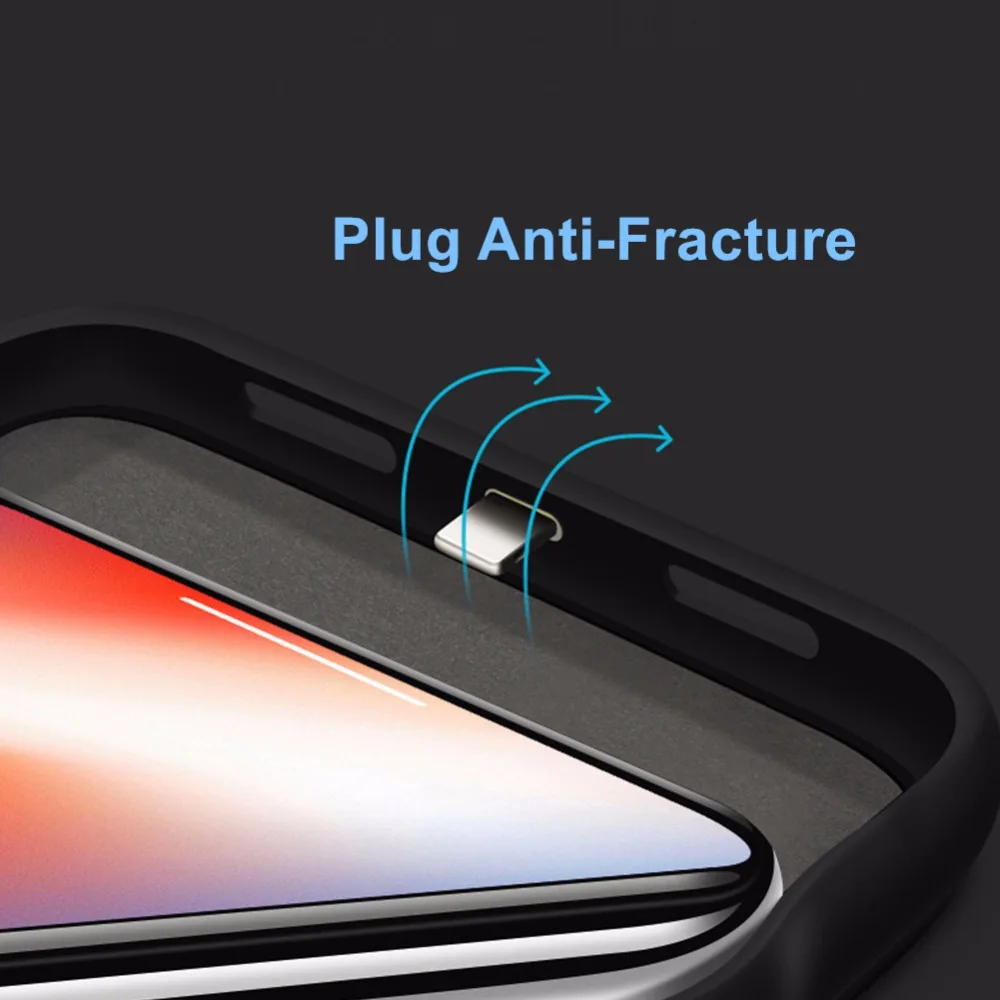 Для Iphone 6 6S 7 8 Plus X XS XR аккумулятор max зарядное устройство чехол умный силикагелевый