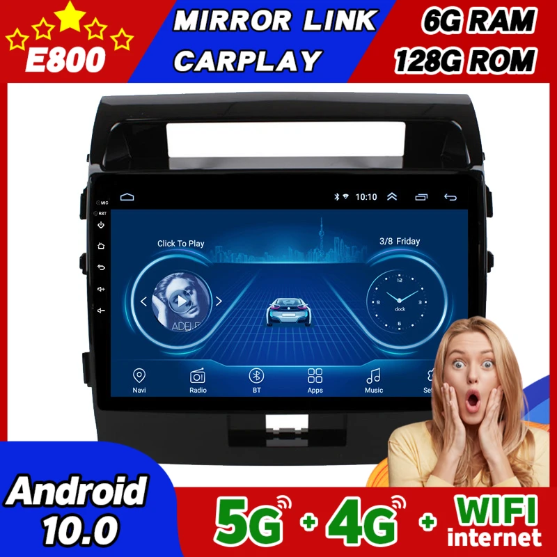 Автомобильный радиоприемник 6 ГБ ОЗУ 128 Гб ПЗУ Android 10 мультимедийный стерео плеер