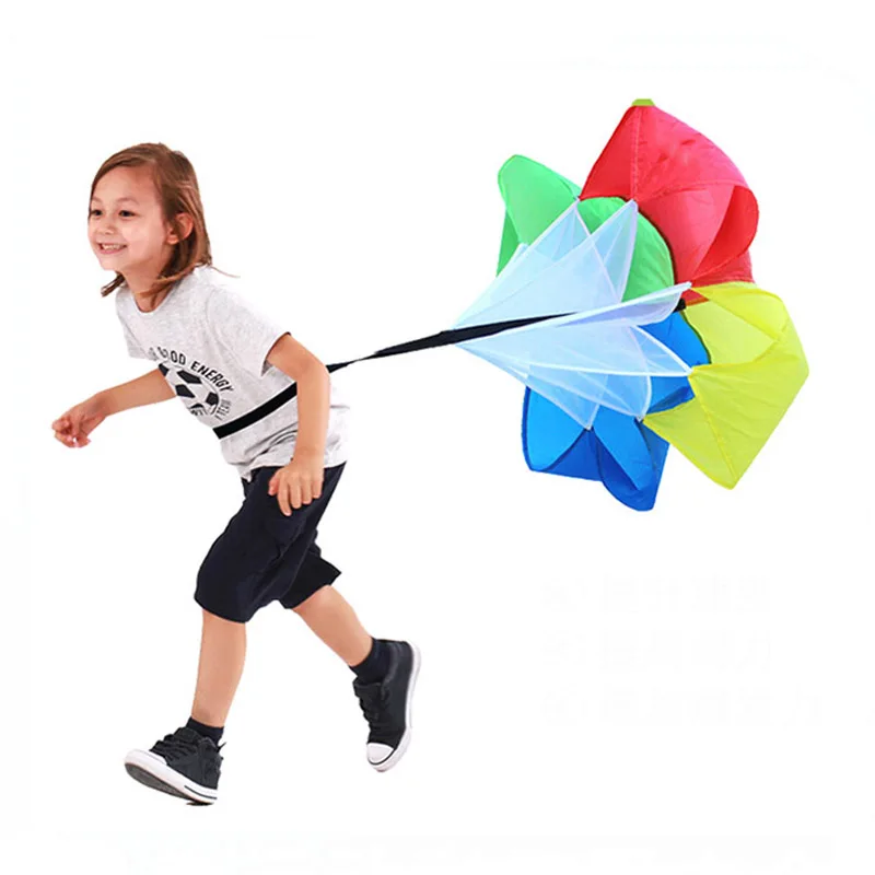 Velocidad de funcionamiento paracaídas juguetes al aire libre los niños juegos deportivos para niños Juego sensorial entrenamiento físico