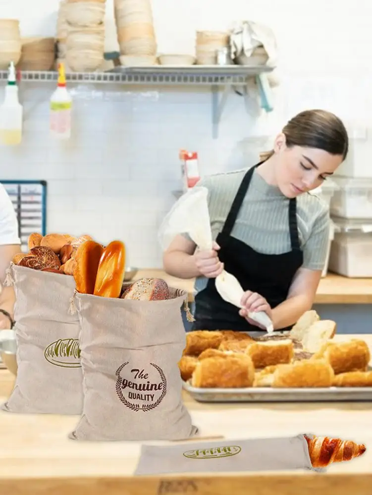 Льняная сумка для хлеба многоразовая французская багета сумка-органайзер на