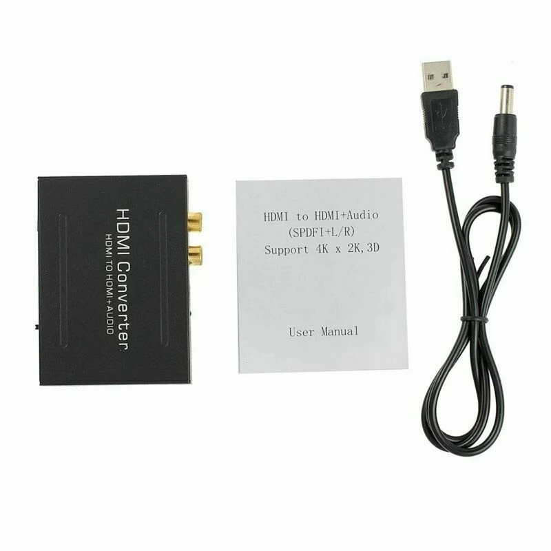 HDMI-совместимый с оптическим Toslink Spdif R/L RCA аналоговый видеоадаптер сплиттер HDMI в