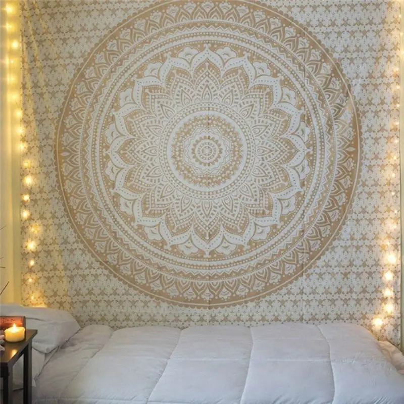 Индийская МАНДАЛА ГОБЕЛЕН настенный подвесной в технике макраме настенная ткань