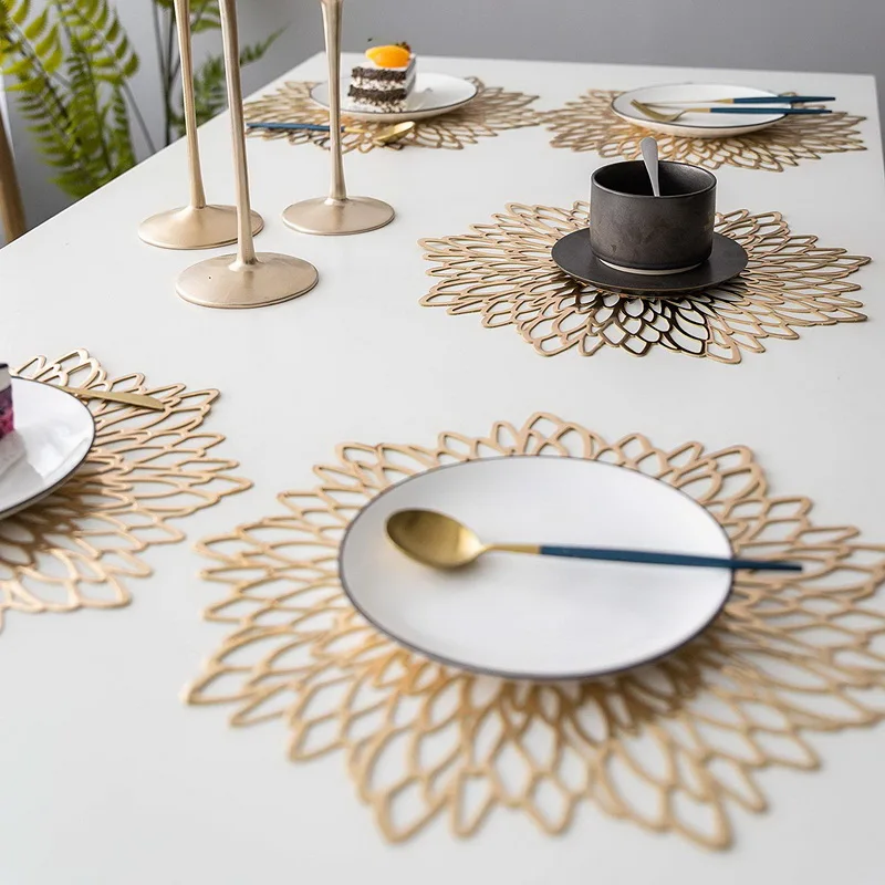 

European table placemat lotus leaf leaf pattern kitchen plant coffee table mat coaster coaster board coaster home decoration