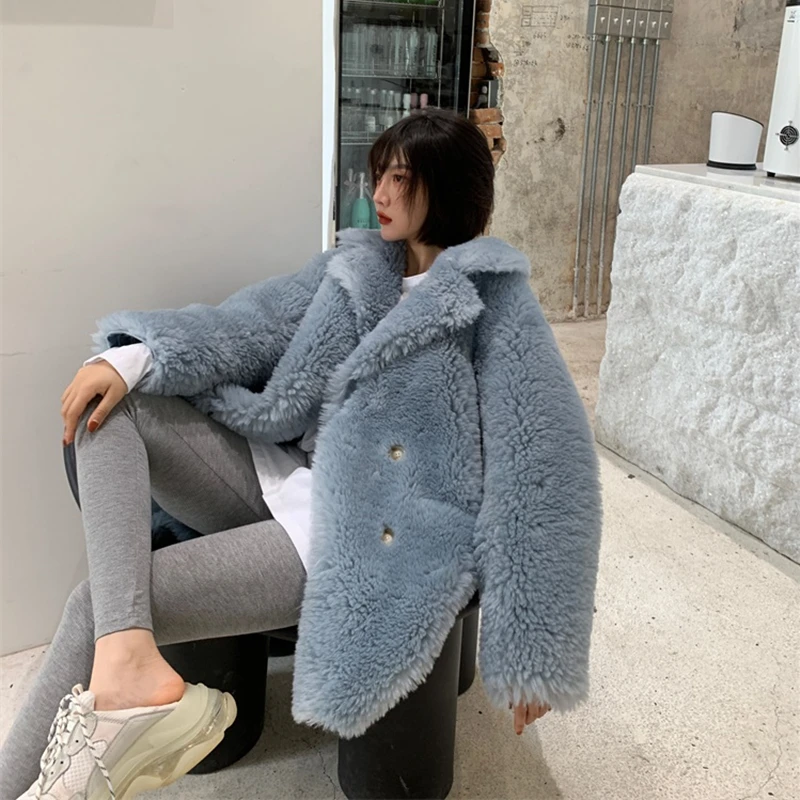 Шуба женская теплая большого размера из искусственного меха | Женская одежда