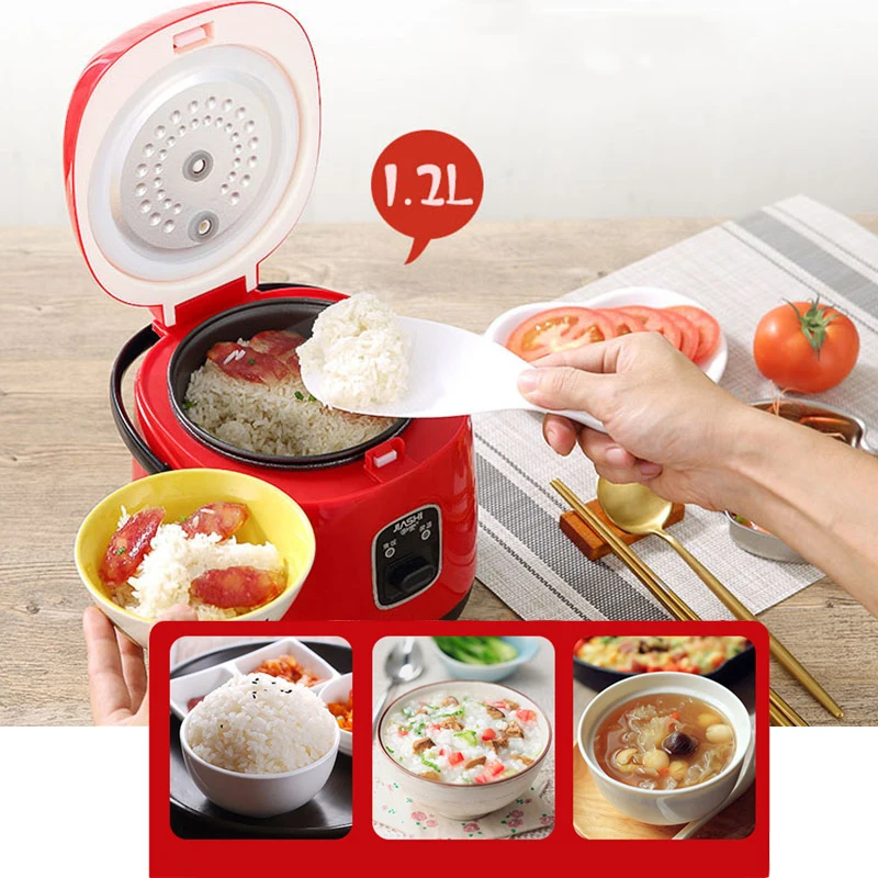 Многофункциональная электрическая мини рисоварка 1 2 л с функциями приготовление