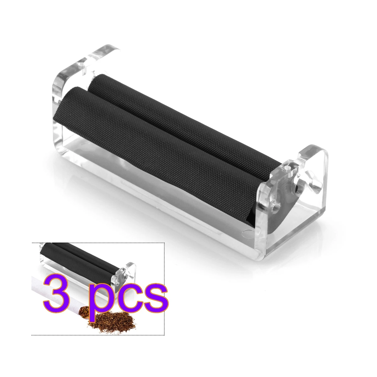 3pcs Transparent 1 шт. сигаретная прокатная машина легко ручная табак роллер ручная сигарета машина прокатки инструмент машинка для скручивания табака - Цвет: 3pcs Transparent