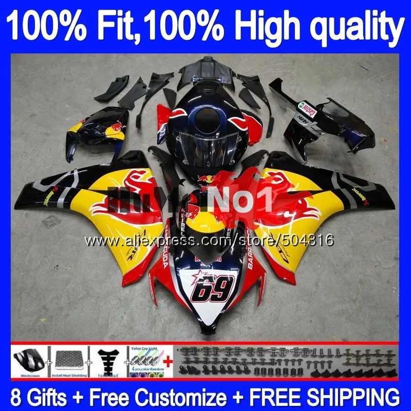 Инжектор OEM для HONDA CBR1000 CBR 1000 RR CC 48mc 182 желтый красный 1000RR 2008 2009 2010 2011 CBR1000RR 08 09 10 11 |