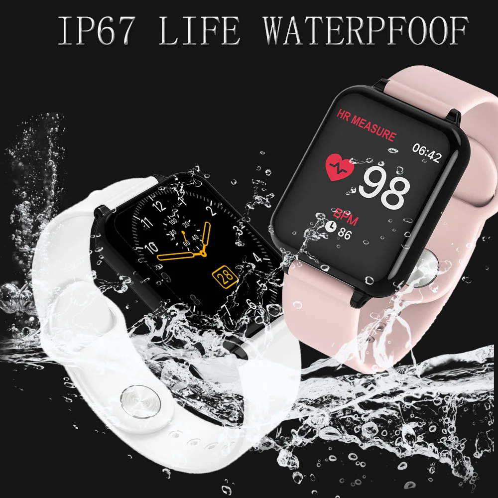 Женские IP68 Водонепроницаемые Смарт-часы P70 P68 Bluetooth 4,0 Смарт-часы для Apple IPhone Xiaomi LG монитор сердечного ритма фитнес-трекер