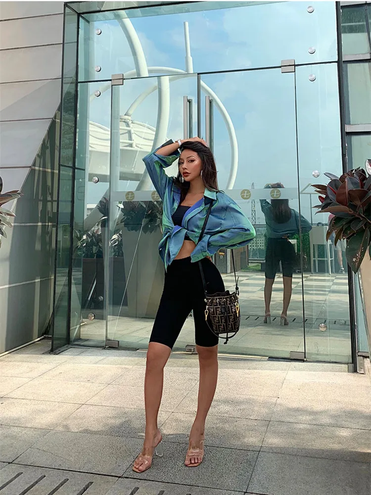 Новинка 2019 рубашка в гонконгском стиле ранней осени женская блузка с блестками