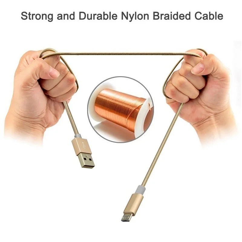 Кабель Micro USB для быстрой зарядки и синхронизации данных Samsung S7 J7 J6 J4 A3 2017 Redmi Note 5 6 Pro