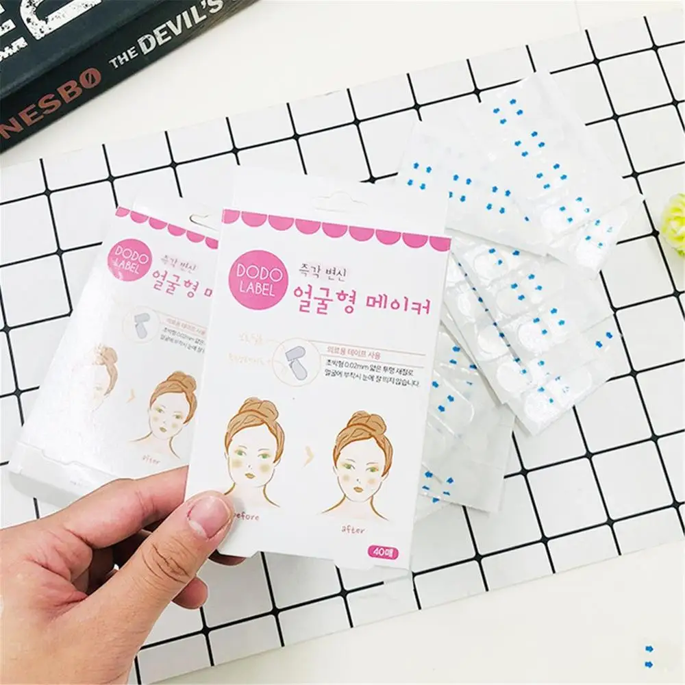 40Pcs V стикер для лица прозрачная подъемная невидимая лента другие только 0 02 мм