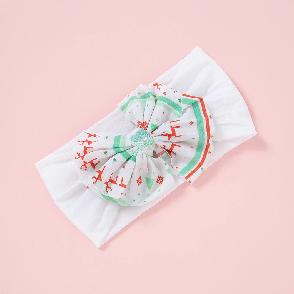 30pc/lot Flamingo/Watermelon/plaid/Floral Print Hair Bows Match White Wide Nylon Headband for Kids Girls Baby Accessories | Аксессуары