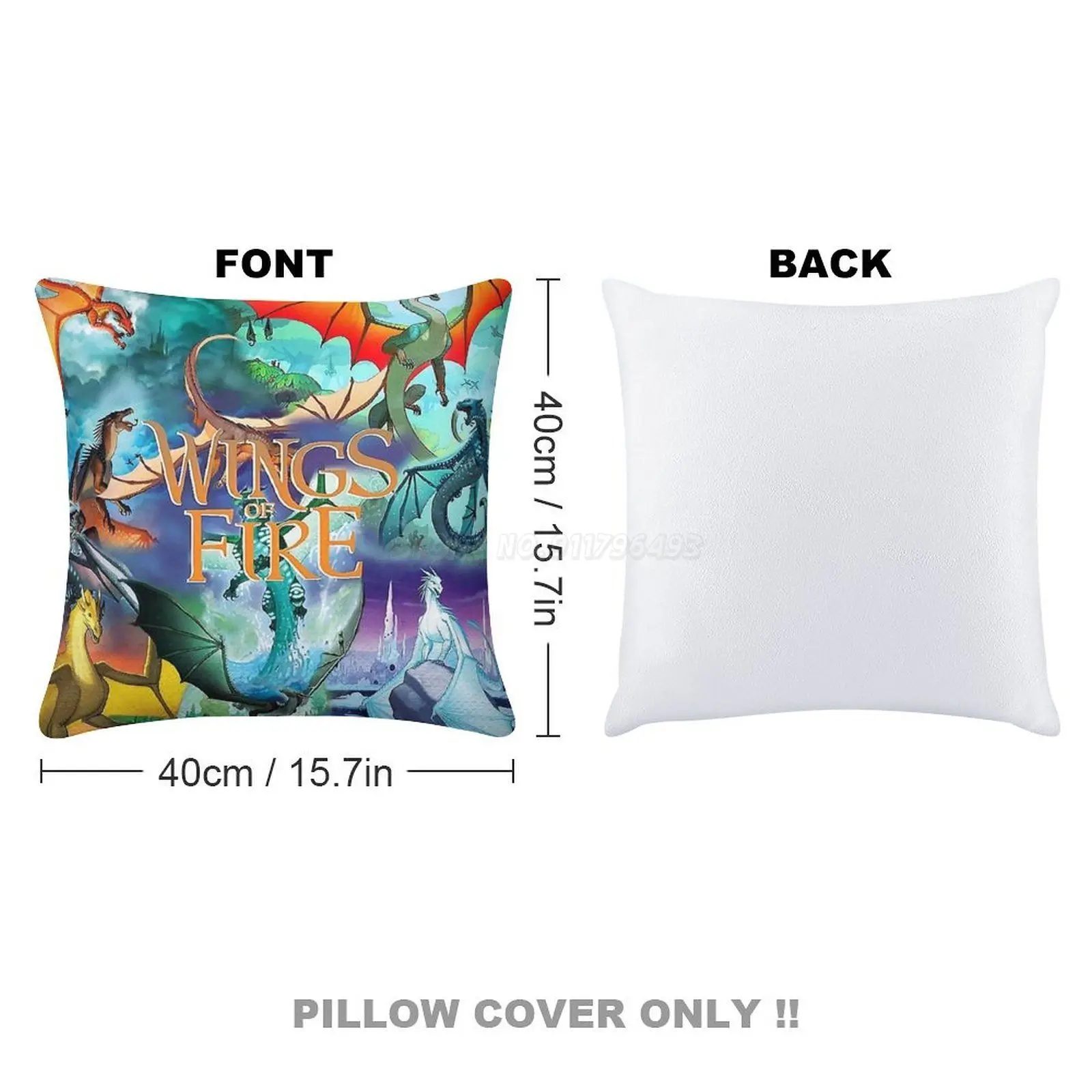 Наволочка с блестками от огня 40 х40 см | Дом и сад