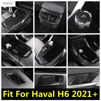 glove box gear panel strip handle bowl rear ac air cover trim for haval h6 2021 2022 carbon fiber stainless steel accessories