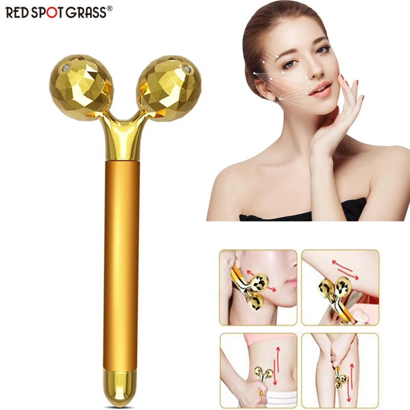 Роликовый массажер для похудения лица y-образный Массажер 24k массажный