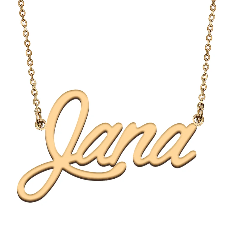 Jana Custom Name Necklace Customized Pendant Choker Personalized Jewelry Gift for Women Girls Friend Christmas Present