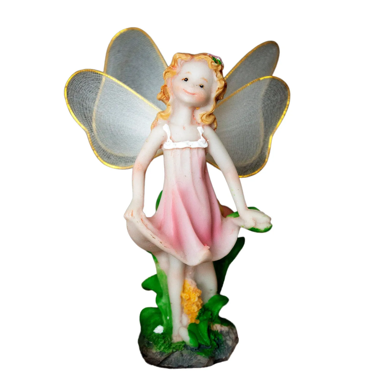 

Garden Lawn Resin Figurines Flower Landscape Flowerpot Ornaments Home Furnishings Creative Crafts Mini Resin Fairy Statue