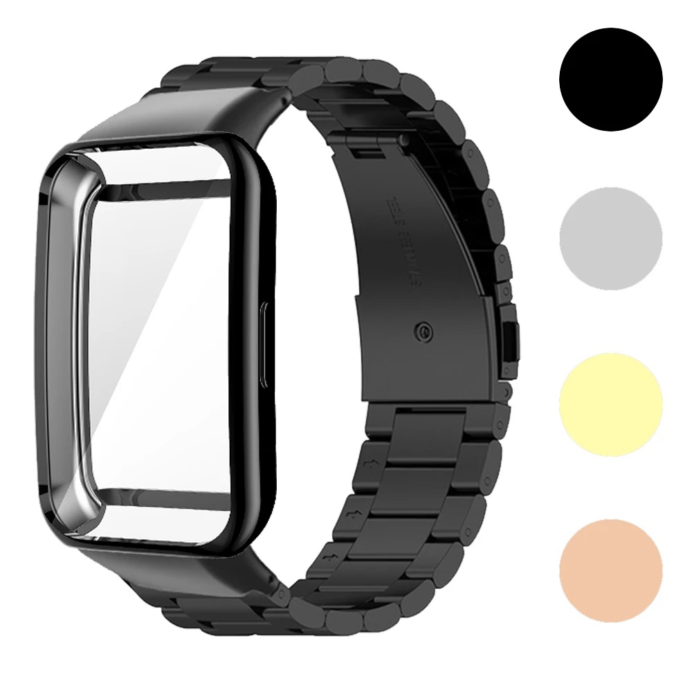

Stainless Steel Strap+Watch Case For Huawei Honor 6 Smart Watchband Bracelet Replacement Metal Wristband For Huawei Band 6/6 pro