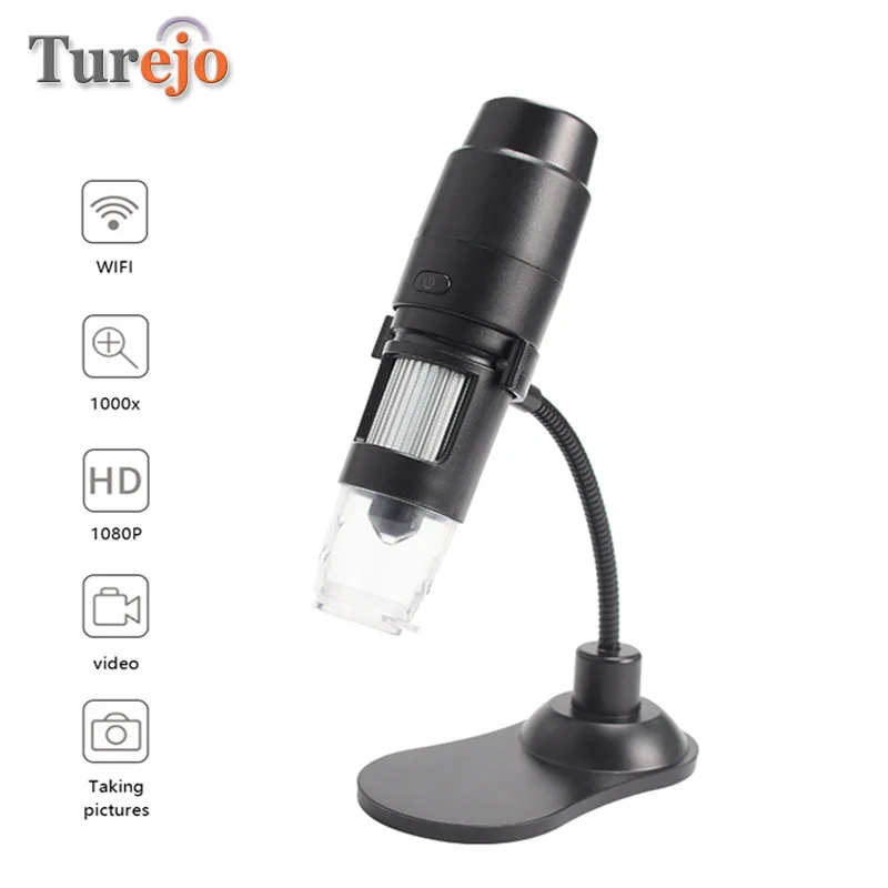 

Wifi Wireless Digital Display Electronic Microscope HD Magnifying Glass for iOS Android Tablet Phones Photo Video Playback