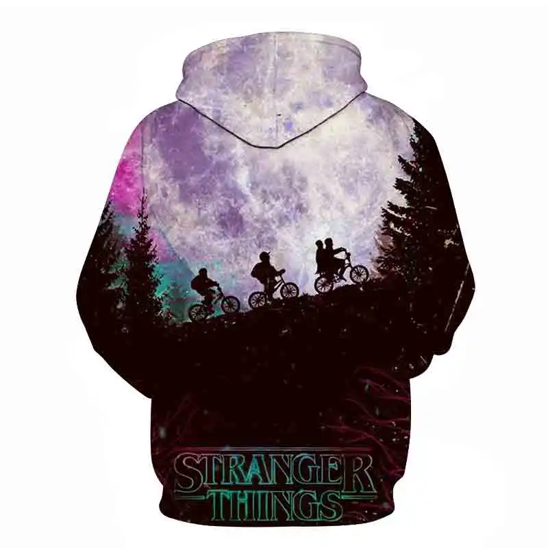 Stranger Thing s Новая мода 3D печатная белая мужская толстовка с капюшоном модная графическая Толстовка Повседневный Уличная пуловер хип хоп толстовки уличная одежда Stranger Thing
