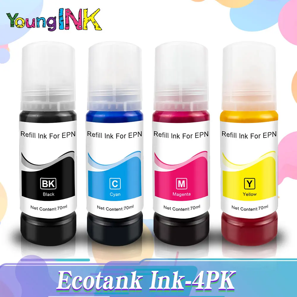 

003 104 504 544 CISS Dye ink refill kits For Epson L4150 L4160 L3110 L3150 ET-2710 ET-2711 ET2710 Eco Tank inkjet printer