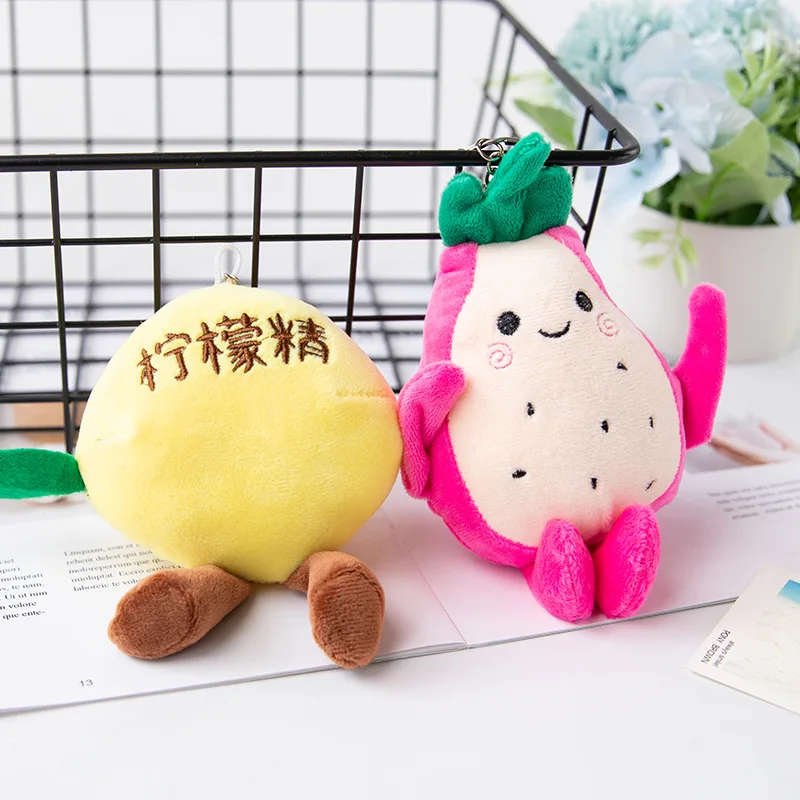 12 см плюшевая имитация фруктов лимон дракон фрукты ананас груша с выражением