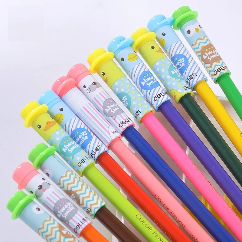 40Pcs Pencil Caps Cartoon Animals Children Topper Pen Protector Extender Students Kids Home Study School Stationery Tools 0491 | Канцтовары