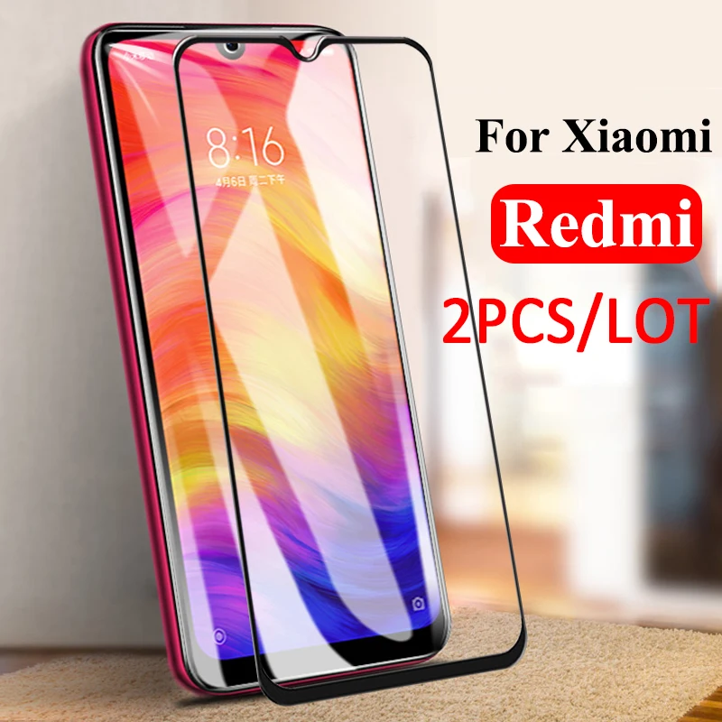 2 шт полное покрытие из закаленного стекла для xiaomi redmi Note 7 8 pro Защита экрана для xiaomi redmi 8 7a 7 профессиональная защитная пленка glas