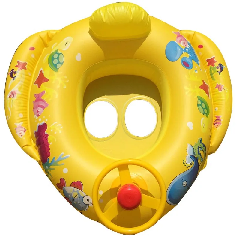 Мультяшное плавательное кольцо на руль детское надувное в форме плавающего