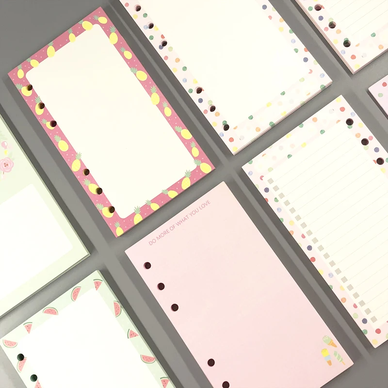 Fromthenon Милая наполнительная бумага для Filofax Dokibook спиральная записная книжка A5A6A7