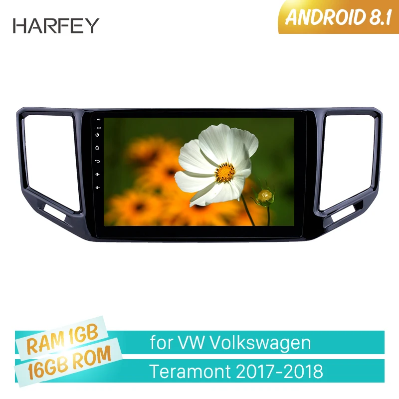 Автомагнитола Harfey 10 1 дюйма Android 9 HD сенсорный экран GPS навигация радио для VW Volkswagen