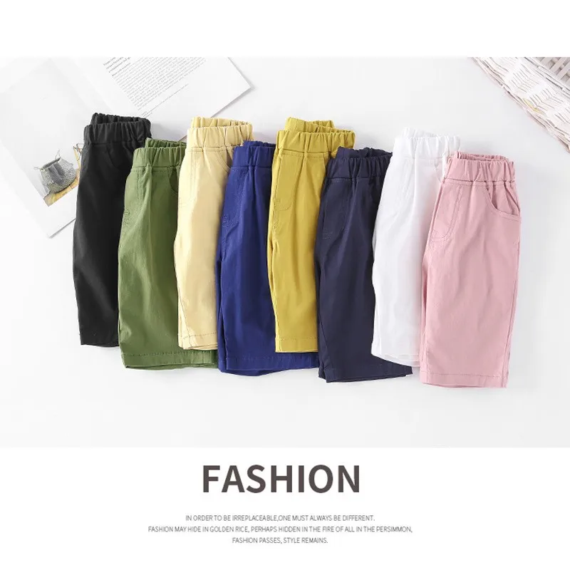 

Детская одежда Yocute 2022 летние детские шорты цвета Хаки корейская мода детская одежда хлопковые Капри для мальчиков универсальные пятые брюк...