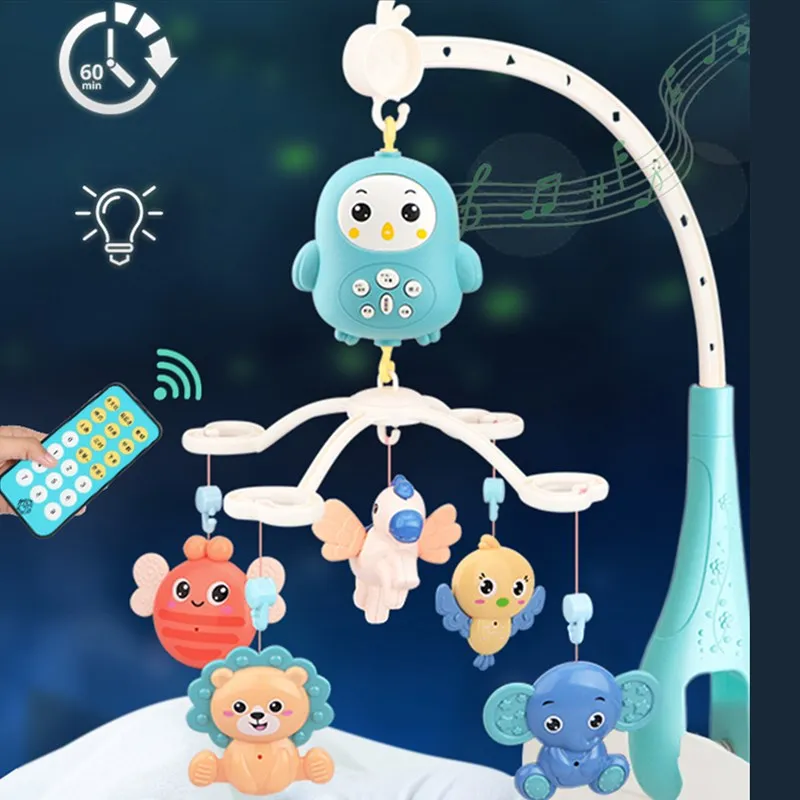 

0-36 Months Baby Bed Bell with Music and Remote Control Early Education Machine Story Machine Toys for Sensory Toys Health Toys